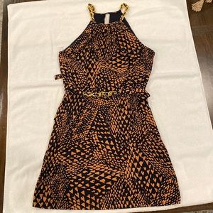 New W/O tags Dress - Size Small - Dark Blue/brown & gold.